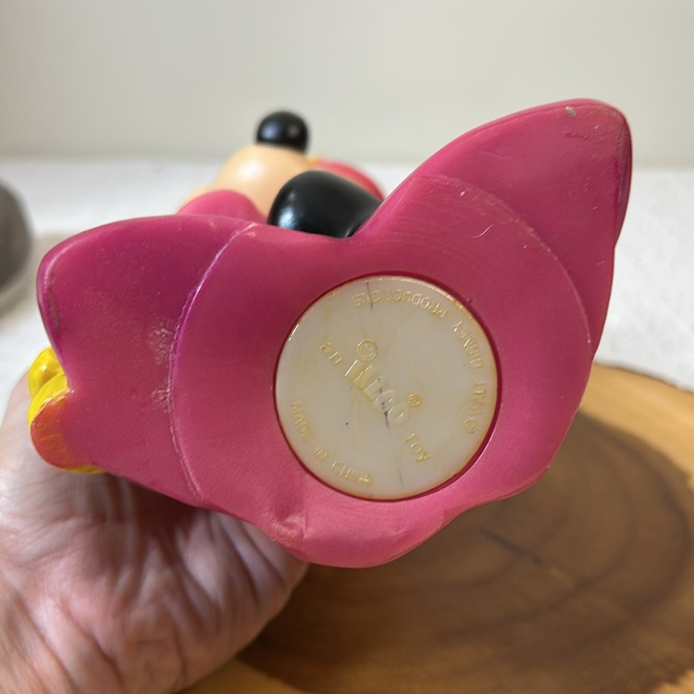 1970s Minnie Mouse Vintage Rubber Coin Bank Walt Disney 11" Tall By LLco Toys - Picture 5 of 8
